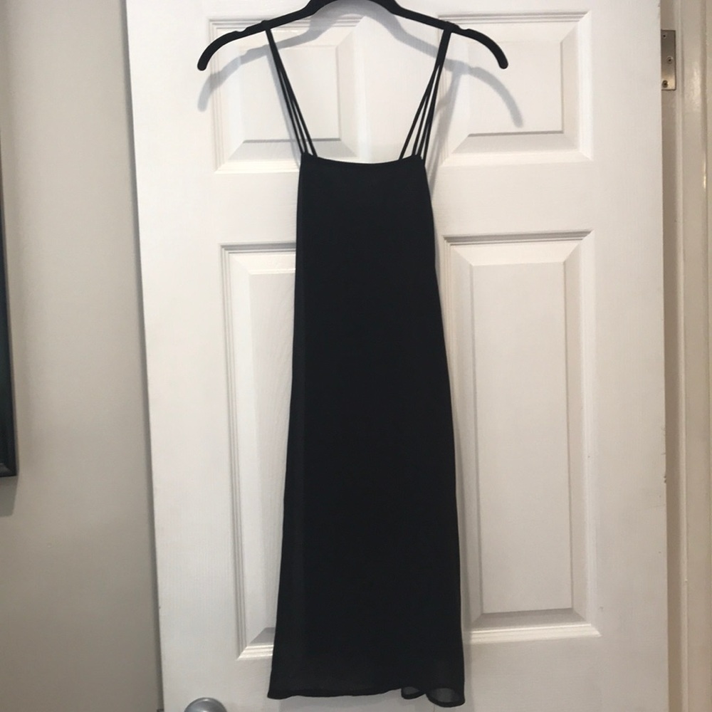 Black cross back dress